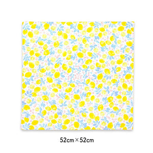 Handkerchief to* Japanese handkerchief lemon blue approx. 52 x 52 cm