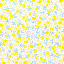 Cargar imagen en el visor de la galería, Handkerchief to* Japanese handkerchief lemon blue approx. 52 x 52 cm
