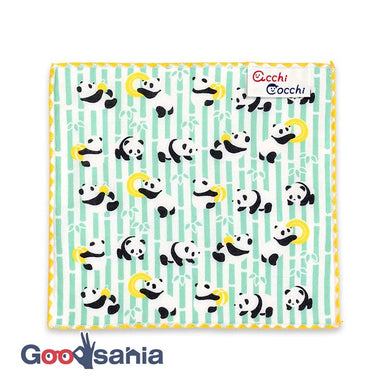Handkerchief Children's handkerchief acchi cocchi panda green approx. 15 x 15 cm