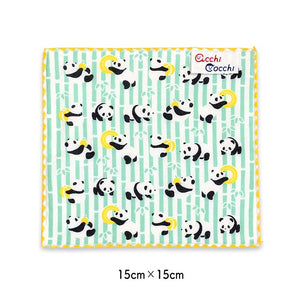 Handkerchief Children's handkerchief acchi cocchi panda green approx. 15 x 15 cm