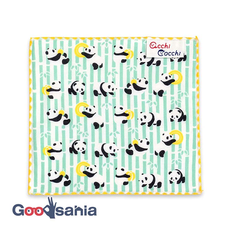 Handkerchief Children's handkerchief acchi cocchi panda green approx. 15 x 15 cm