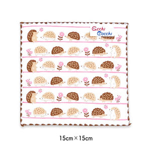 Handkerchief Children's handkerchief acchi cocchi hedgehog & flower white approx. 15 x 15 cm