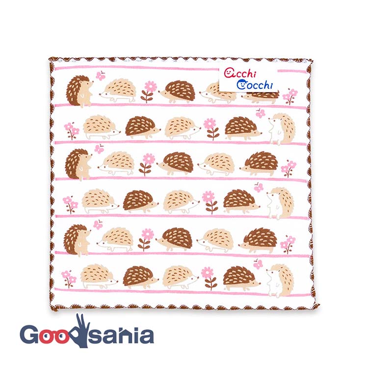 Handkerchief Children's handkerchief acchi cocchi hedgehog & flower white approx. 15 x 15 cm