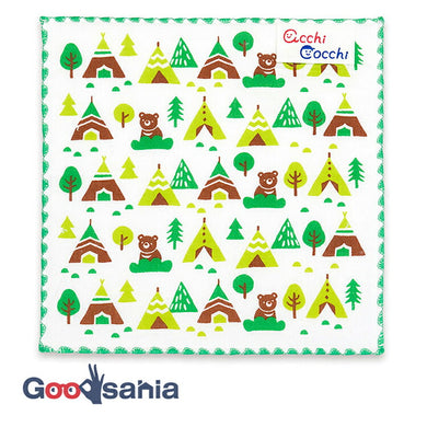 Handkerchief Children's handkerchief acchi cocchi camp green approx. 15 x 15 cm