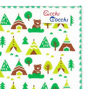 Handkerchief Children's handkerchief acchi cocchi camp green approx. 15 x 15 cm