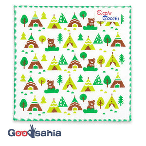 Handkerchief Children's handkerchief acchi cocchi camp green approx. 15 x 15 cm