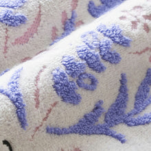 Cargar imagen en el visor de la galería, Handkerchief Gift Jacquard Handkerchief ~Flower Shop Cat~ Lavender Purple Approx. 25 x 25cm
