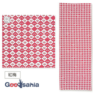 Tenugui Chusen Komon Tenugui Red Plum Red Approx. 33 x 90cm