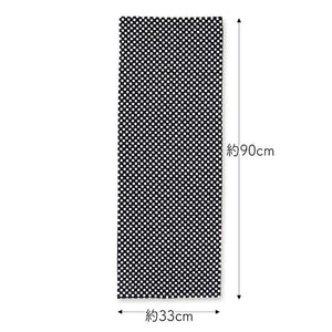 Tenugui, small pattern hand towel, checkered pattern, black, approx. 33 x 90 cm
