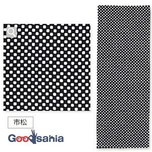 Tenugui, small pattern hand towel, checkered pattern, black, approx. 33 x 90 cm