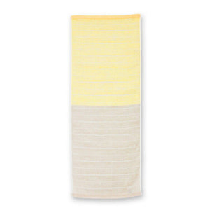 Face Towel Ag Double Gauze Custard x Brown Approx. 34 x 90cm