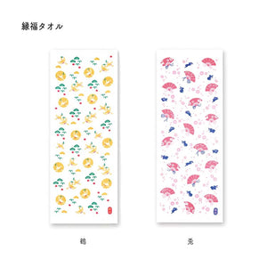 Face Towel Enpuku Towel Tsuru Longevity White Approx. 34 x 90cm