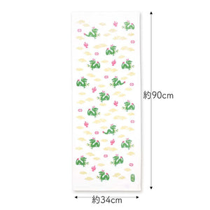 Face Towel Enpuku Towel Dragon Good Luck White Approx. 34 x 90cm