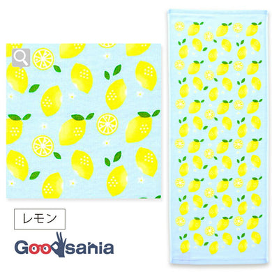 Face Towel Gauze Face Towel Nadeshiko Taori Lemon Blue Approx. 34 x 90cm