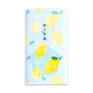 Face Towel Gauze Face Towel Nadeshiko Taori Lemon Blue Approx. 34 x 90cm