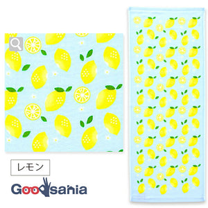 Face Towel Gauze Face Towel Nadeshiko Taori Lemon Blue Approx. 34 x 90cm