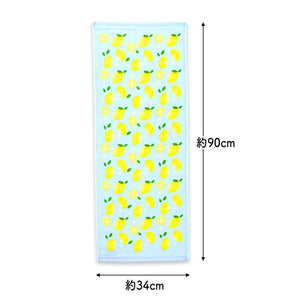 Face Towel Gauze Face Towel Nadeshiko Taori Lemon Blue Approx. 34 x 90cm