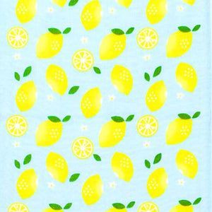 Face Towel Gauze Face Towel Nadeshiko Taori Lemon Blue Approx. 34 x 90cm