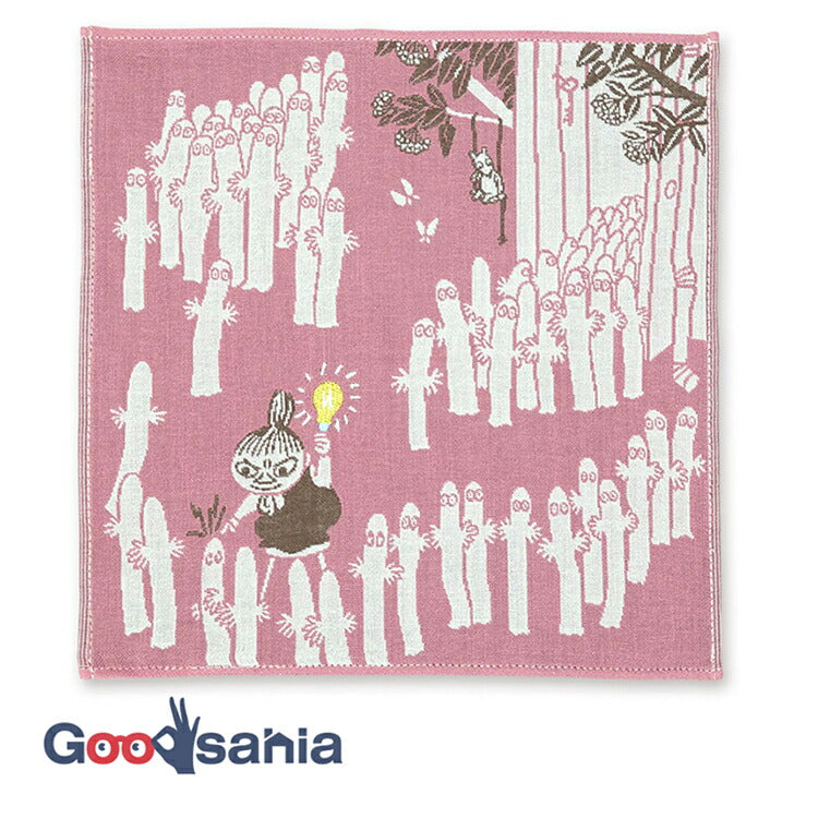 Handkerchief Moomin Mie Gauze Handkerchief Light Bulb Pink Approx. 25 x 25 cm