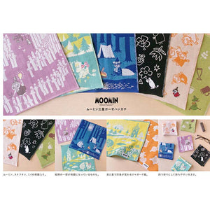 Handkerchief Moomin Mie Gauze Handkerchief Moomin & Drawing Black Approx. 25 x 25 cm
