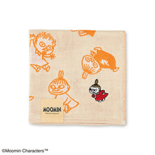 Cargar imagen en el visor de la galería, Handkerchief Moomin Mie Gauze Handkerchief Little My &amp; Children Beige Approx. 25 x 25 cm
