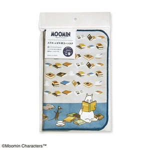 Handkerchief Moomin Smartphone/glasses cleaning handkerchief Moomin & Books Gray Approx. 20 x 20 cm