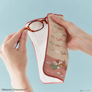 Handkerchief Moomin Smartphone/Glasses cleaning handkerchief Under the sea Blue Approx. 20 x 20 cm