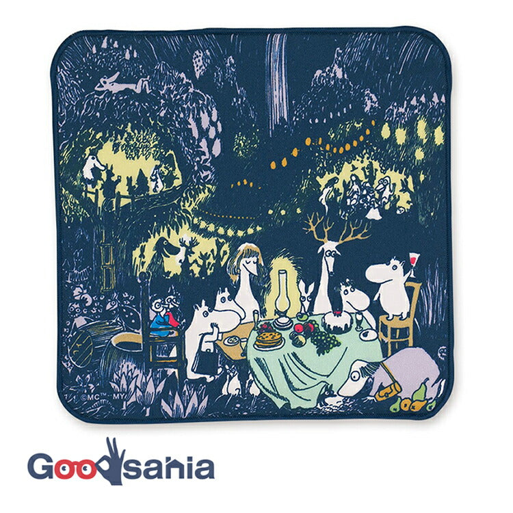 Handkerchief Moomin Smartphone/Glasses Cleaning Handkerchief Party Navy Approx. 20 x 20cm