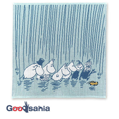 Handkerchief Moomin Mie Gauze Handkerchief Rain Blue Approx. 25 x 25 cm