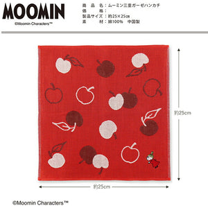 Handkerchief Moomin Mie Gauze Handkerchief Little My & Apple Red Approx. 25 x 25 cm