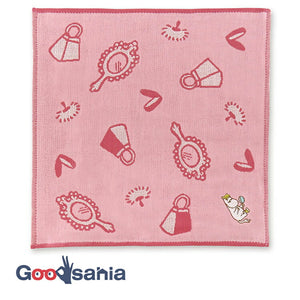 Handkerchief Moomin Mie Gauze Handkerchief Snoke's Father & Dress Pink Approx. 25 x 25 cm