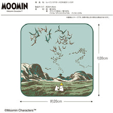 Cargar imagen en el visor de la galería, Handkerchief Moomin Smartphone/glasses cleaning handkerchief Grassland Blue Approx. 20 x 20 cm
