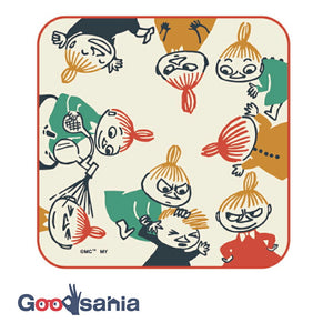 Handkerchief Moomin Smartphone/Glasses cleaning handkerchief Little My Prank Beige Approx. 20 x 20 cm