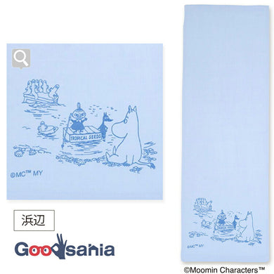 Cool Gauze Towel Moomin Cool Gauze Towel Beach Approx. 34 x 90 cm