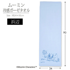 Cool Gauze Towel Moomin Cool Gauze Towel Beach Approx. 34 x 90 cm