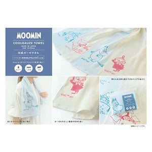 Cool Gauze Towel Moomin Cool Gauze Towel Beach Approx. 34 x 90 cm