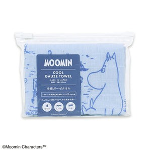 Cool Gauze Towel Moomin Cool Gauze Towel Beach Approx. 34 x 90 cm