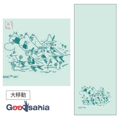 Cool Towel Moomin Cool Gauze Towel Large Move Green Approx. 34 x 90cm