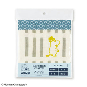 Dishcloth Moomin Double Gauze Kitchen Cloth Moomin & Block White Approx. 34 x 70cm