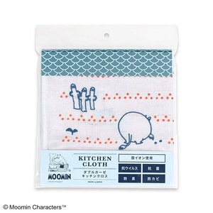 Dishcloth Moomin Double Gauze Kitchen Cloth Gardening Pink Approx. 34 x 70cm