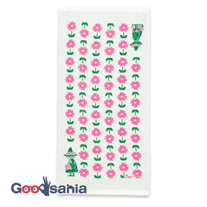 Dishcloth Moomin Double Gauze Kitchen Cloth Snufkin & Flower Ivory Approx. 34 x 70cm