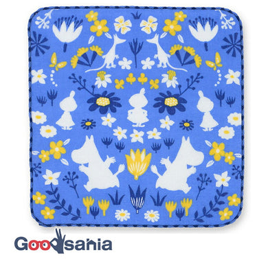 Handkerchief Moomin Gauze Pile Handkerchief Moomin Silhouette Blue Approx. 25 x 25 cm