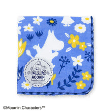 Cargar imagen en el visor de la galería, Handkerchief Moomin Gauze Pile Handkerchief Moomin Silhouette Blue Approx. 25 x 25 cm
