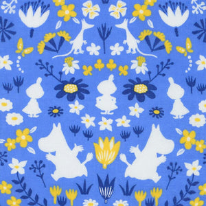 Handkerchief Moomin Gauze Pile Handkerchief Moomin Silhouette Blue Approx. 25 x 25 cm