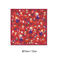 Cargar imagen en el visor de la galería, Handkerchief Moomin Mini Handkerchief Grape Juice Red Approx. 15 x 15 cm
