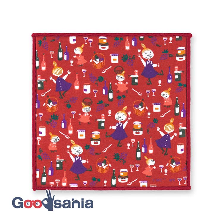Handkerchief Moomin Mini Handkerchief Grape Juice Red Approx. 15 x 15 cm