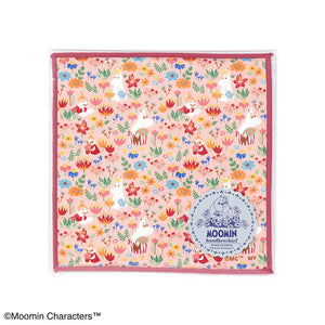 Handkerchief Moomin Mini Handkerchief Flower Bouquet Pink Approx. 15 x 15 cm
