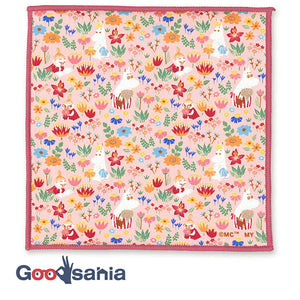 Handkerchief Moomin Mini Handkerchief Flower Bouquet Pink Approx. 15 x 15 cm