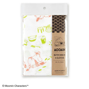 Dishcloth Moomin Kitchen Cloth Housework Green Approx. 33 x 70cm