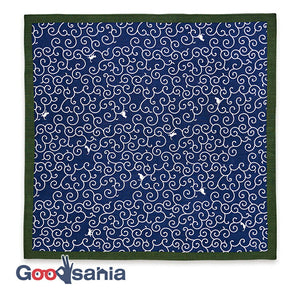 Furoshiki Wife's Large Furoshiki Arabesque Cat Navy Approx. 70 x 70cm